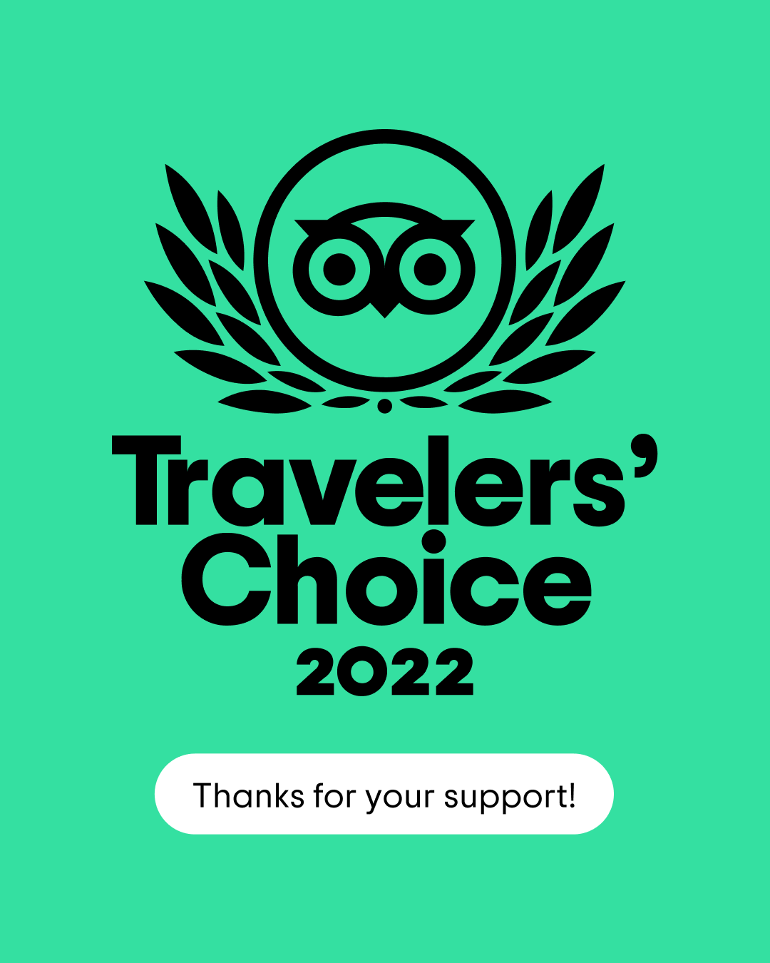 Travelers' choice Tripadvisor 